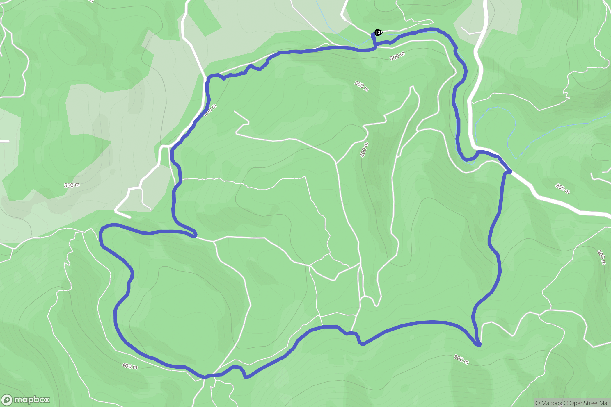 Saint-Zacharie : carte du parcours de randonnée - France