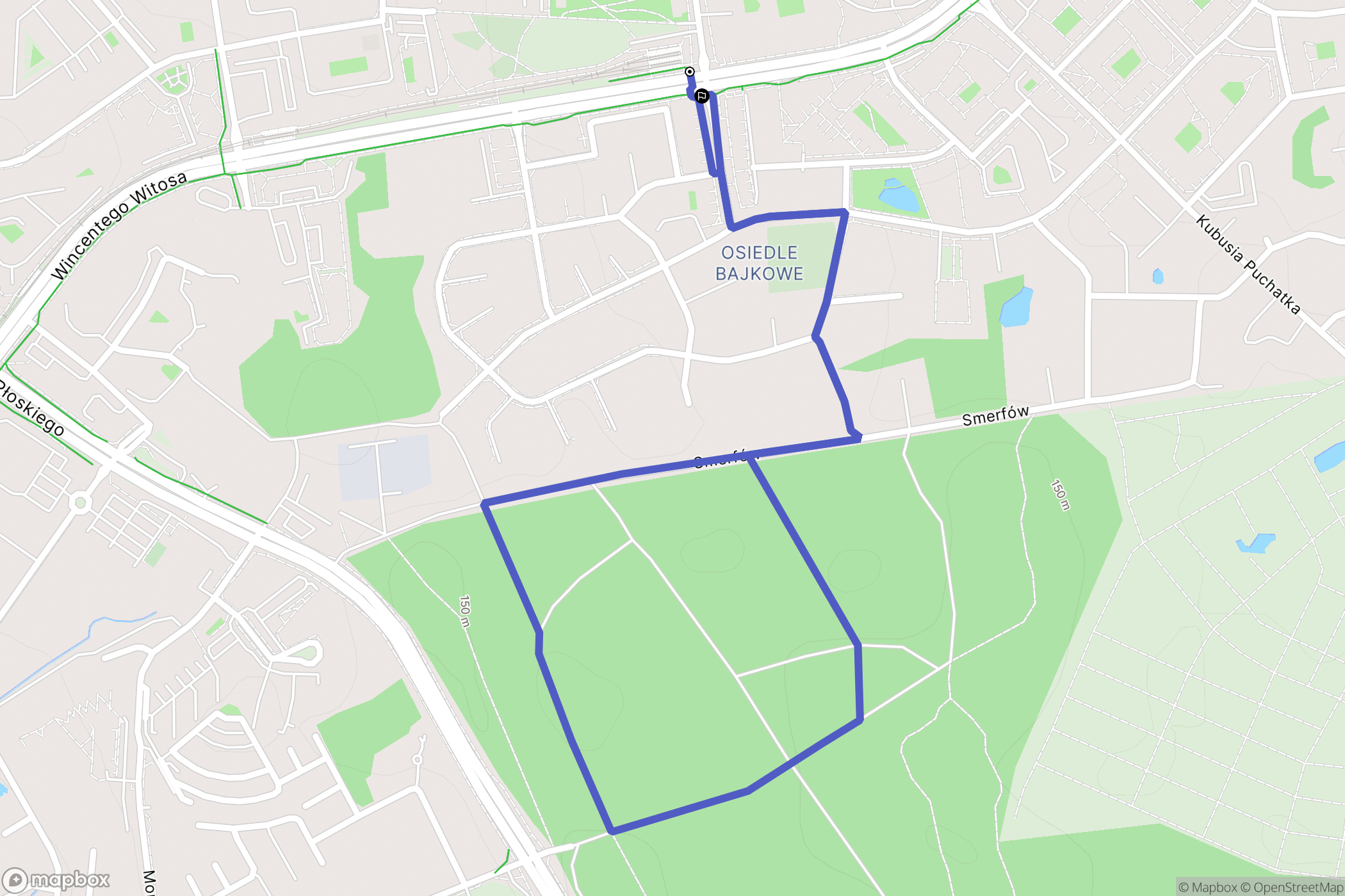 Olsztyn: mapa trasy - Poland