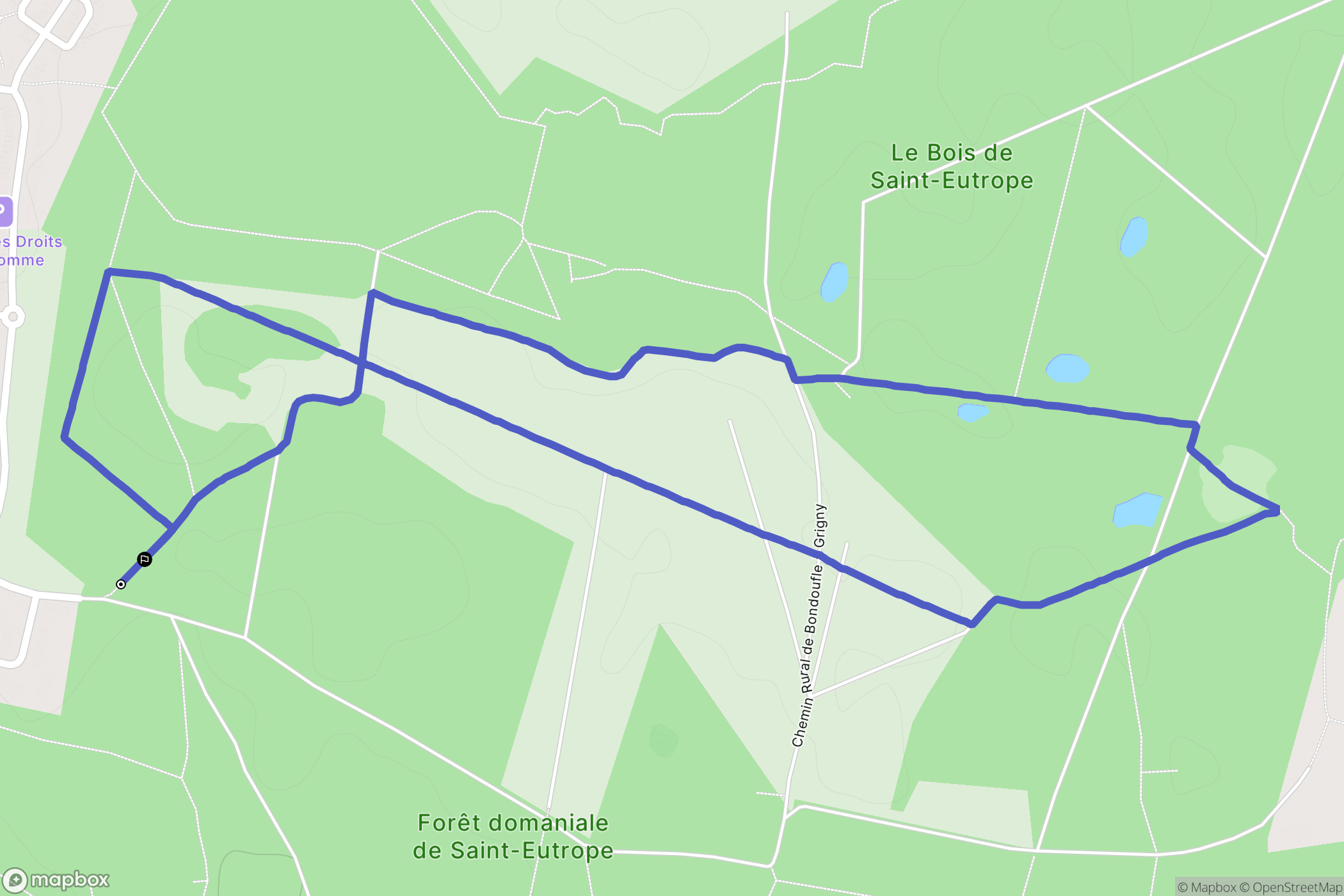 Fleury-Mérogis : carte du parcours de randonnée - France
