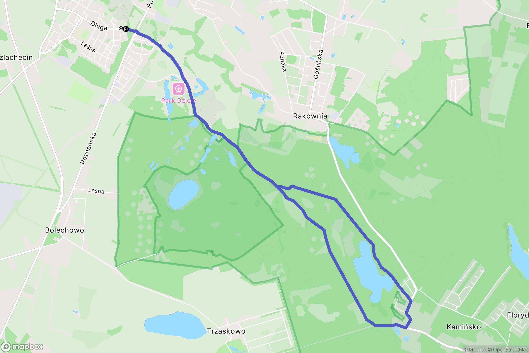 Murowana Goślina: mapa trasy - Poland
