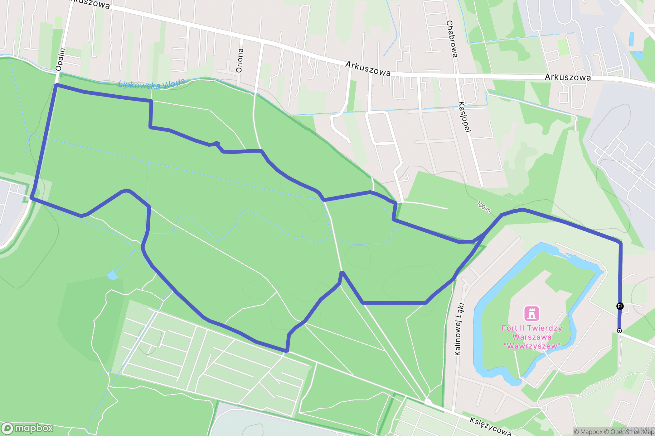 Warszawa: mapa trasy - Poland