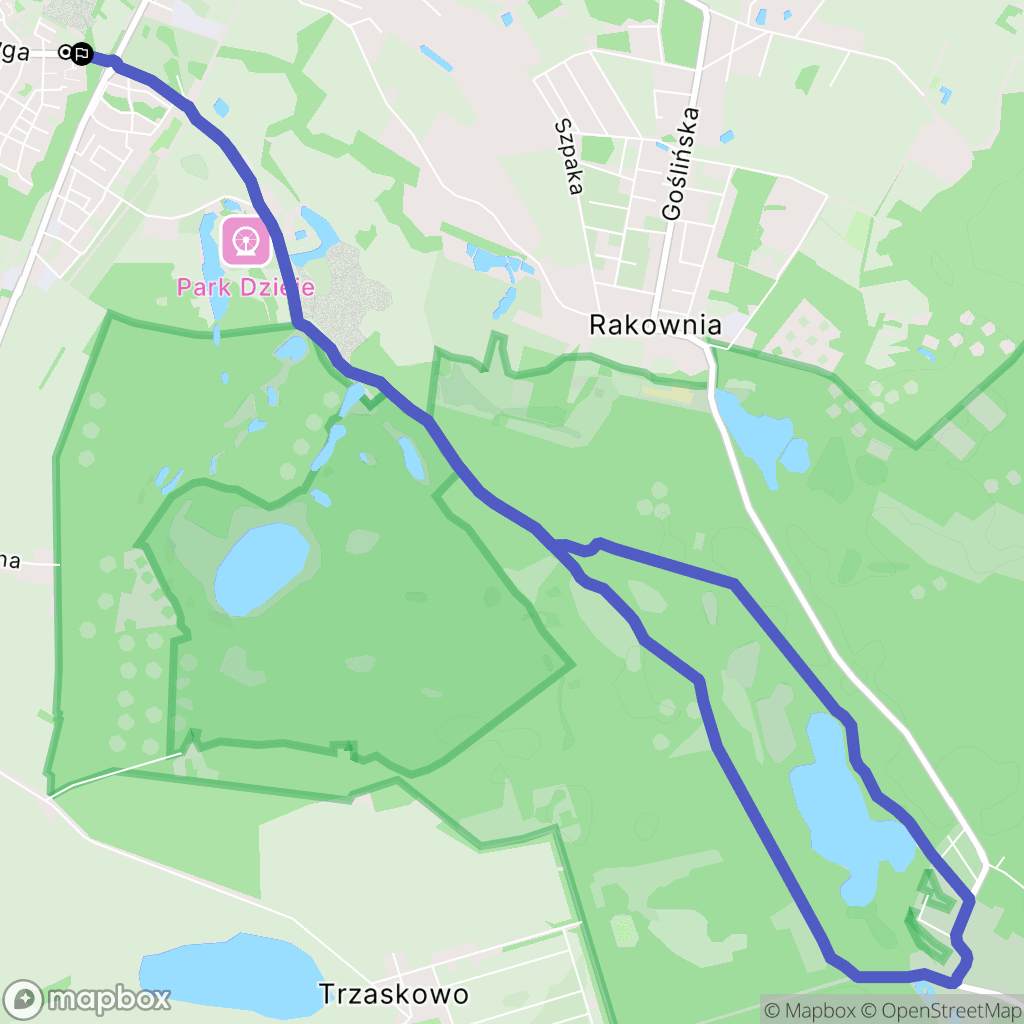 Murowana Goślina: mapa trasy - Poland