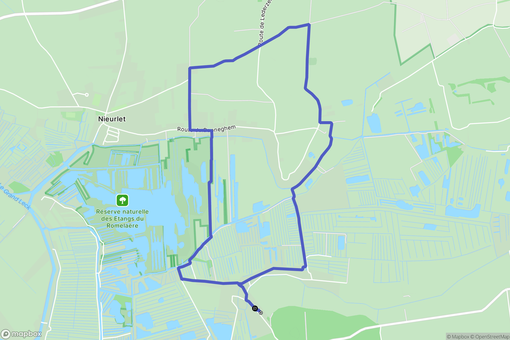 Clairmarais : carte du parcours de randonnée - France