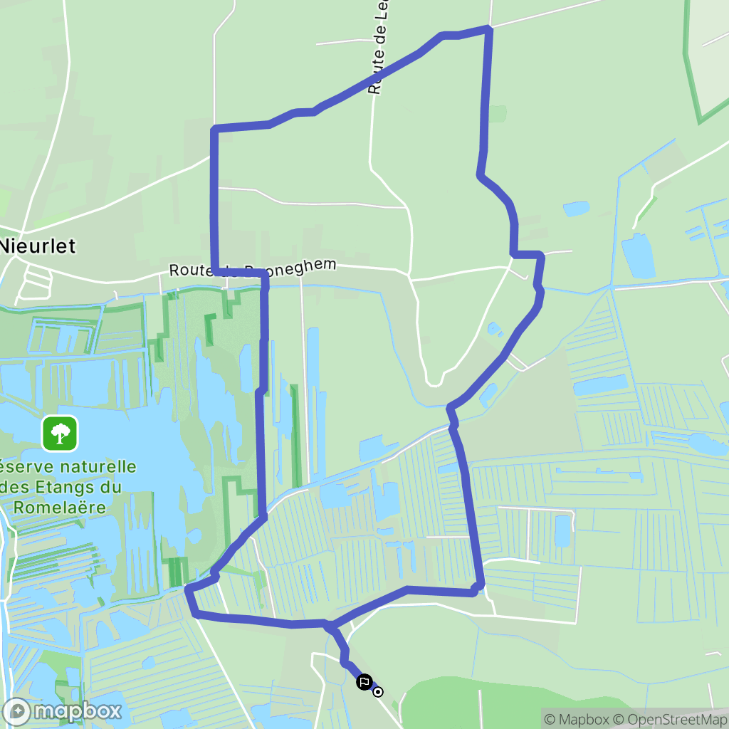 Clairmarais : carte du parcours de randonnée - France