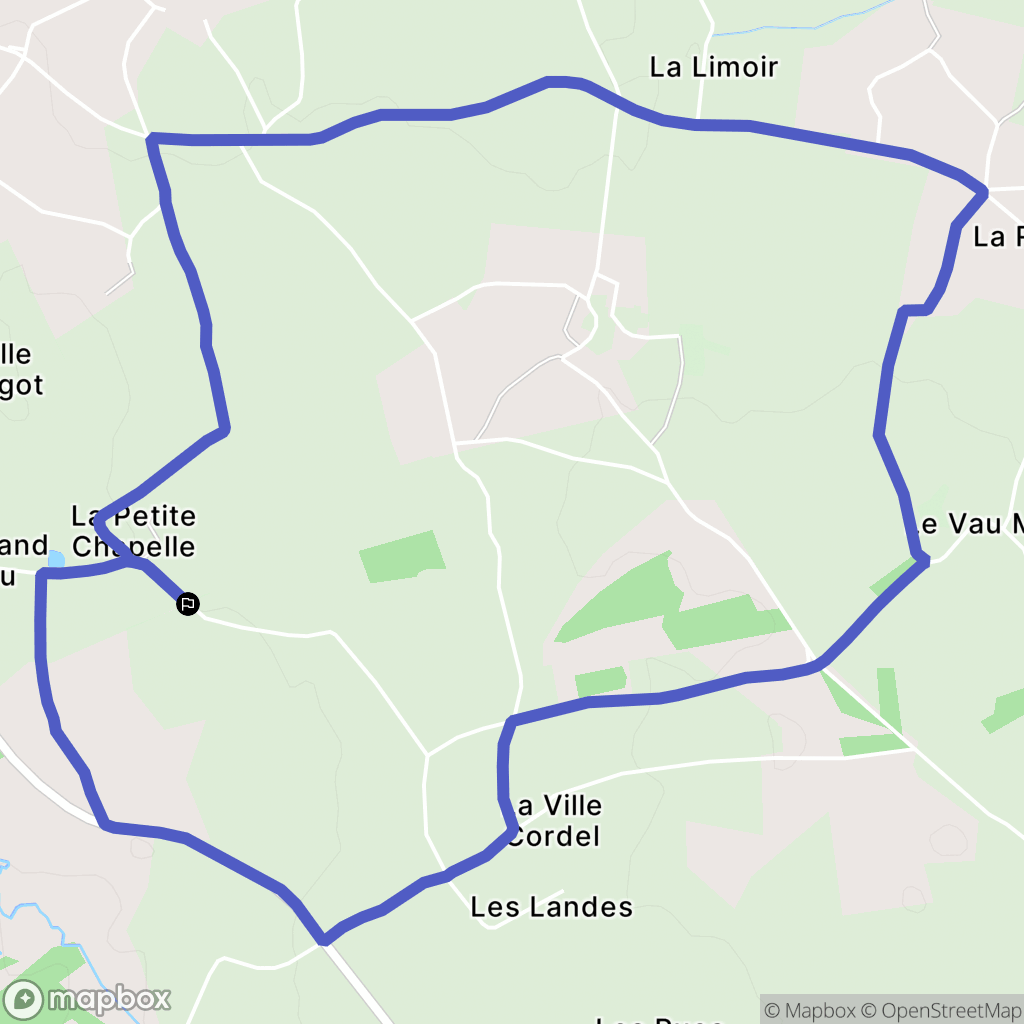 Merdrignac : carte du parcours de randonnée - France