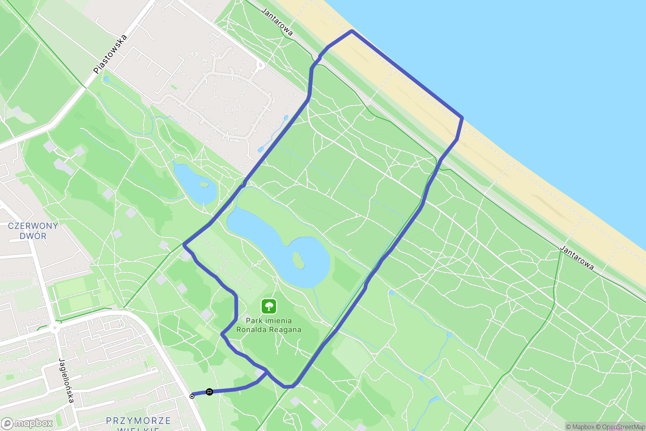 Gdańsk: mapa trasy - Poland