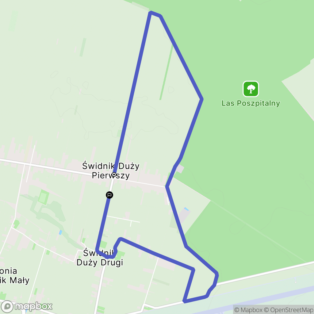 Świdnik Duży: mapa trasy - Poland