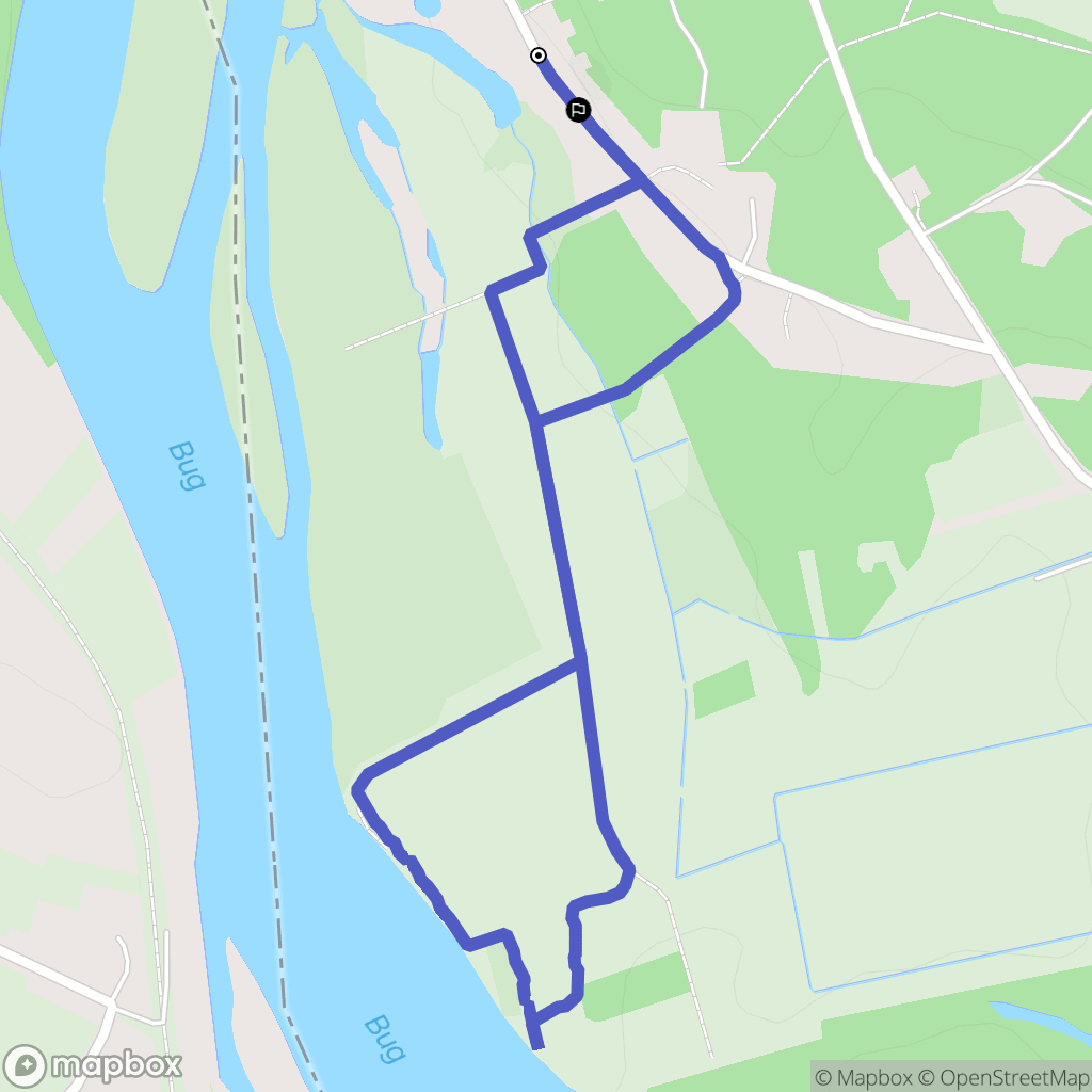 Kruzy: mapa trasy - Poland