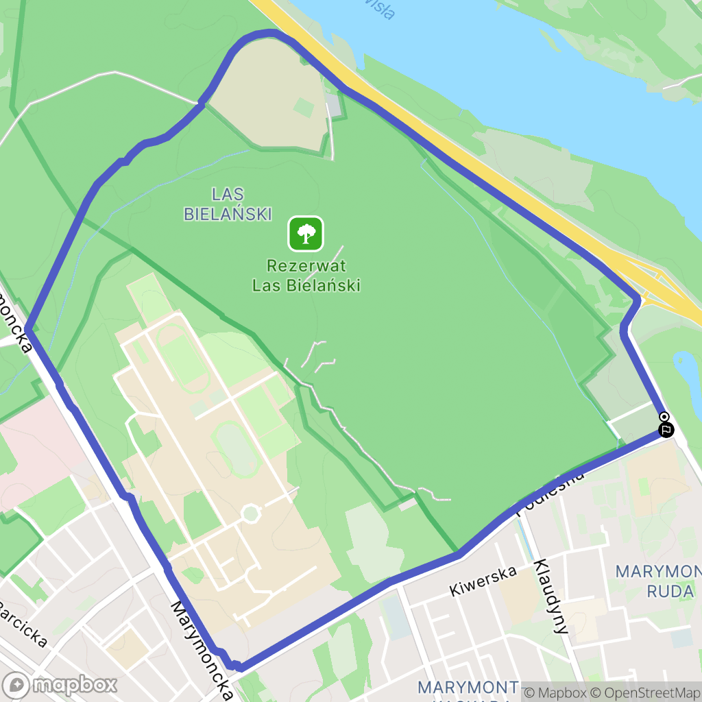 Warszawa: mapa trasy - Poland