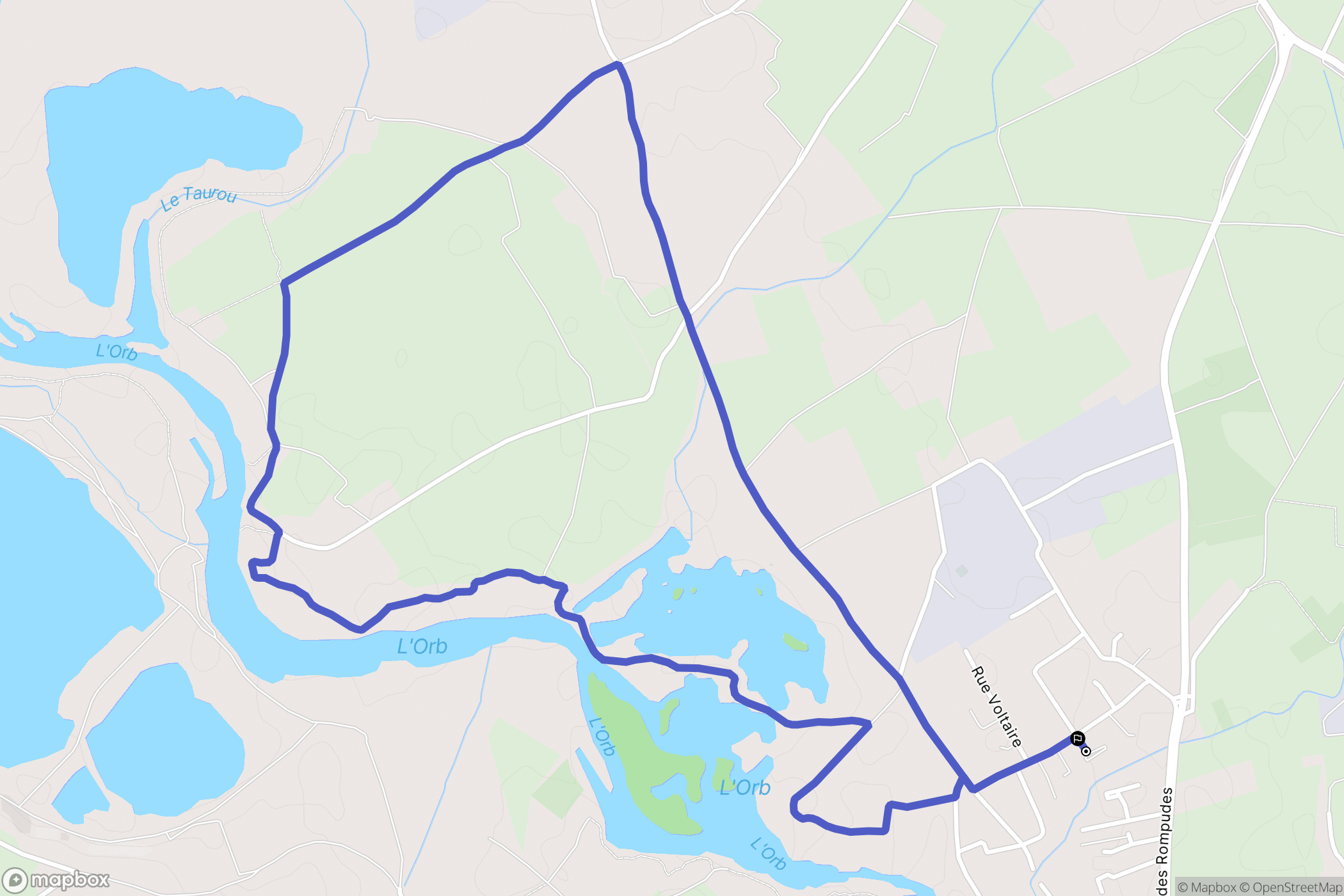 Thézan-lès-Béziers : carte du parcours de randonnée - France