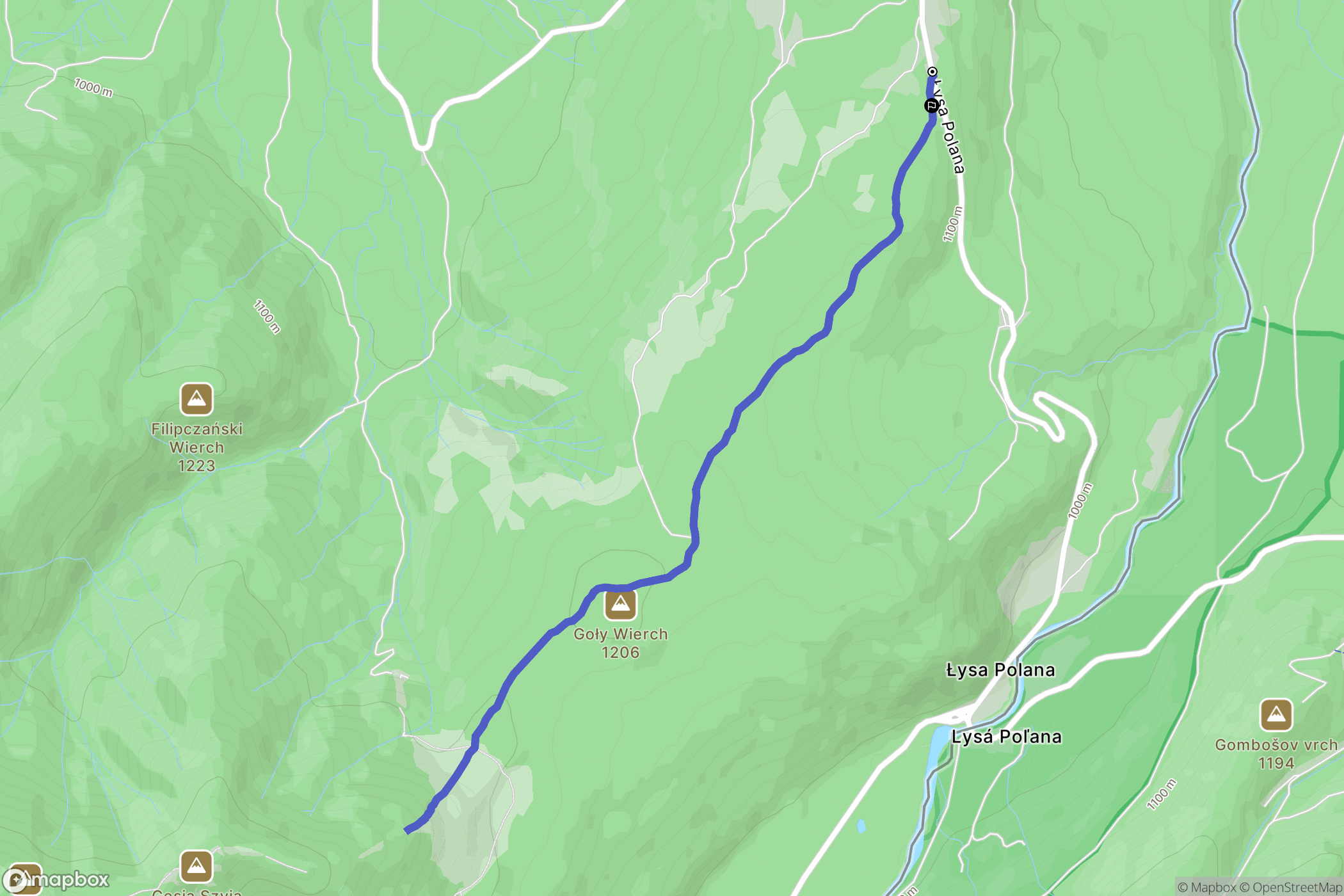 Bukowina Tatrzańska: mapa trasy - Poland