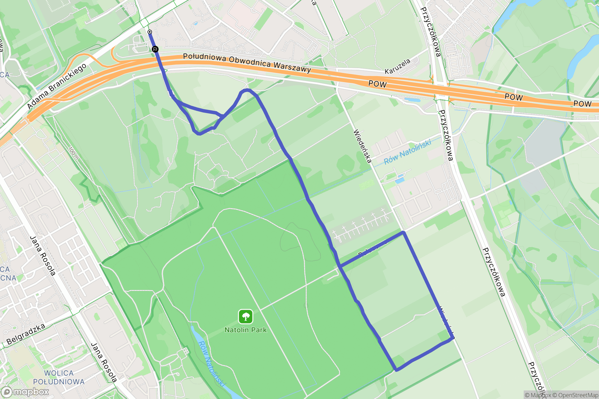 Warszawa: mapa trasy - Poland