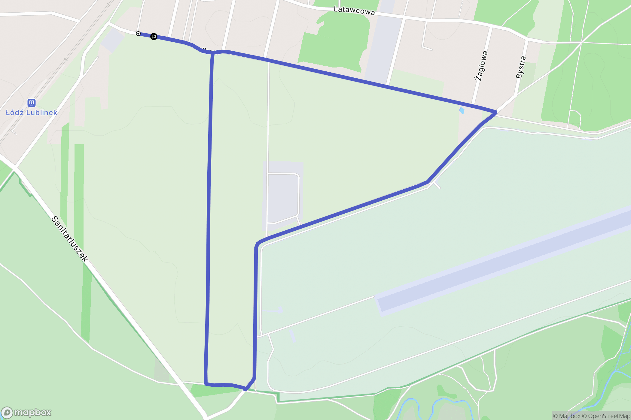 Łódź-Polesie: mapa trasy - Poland