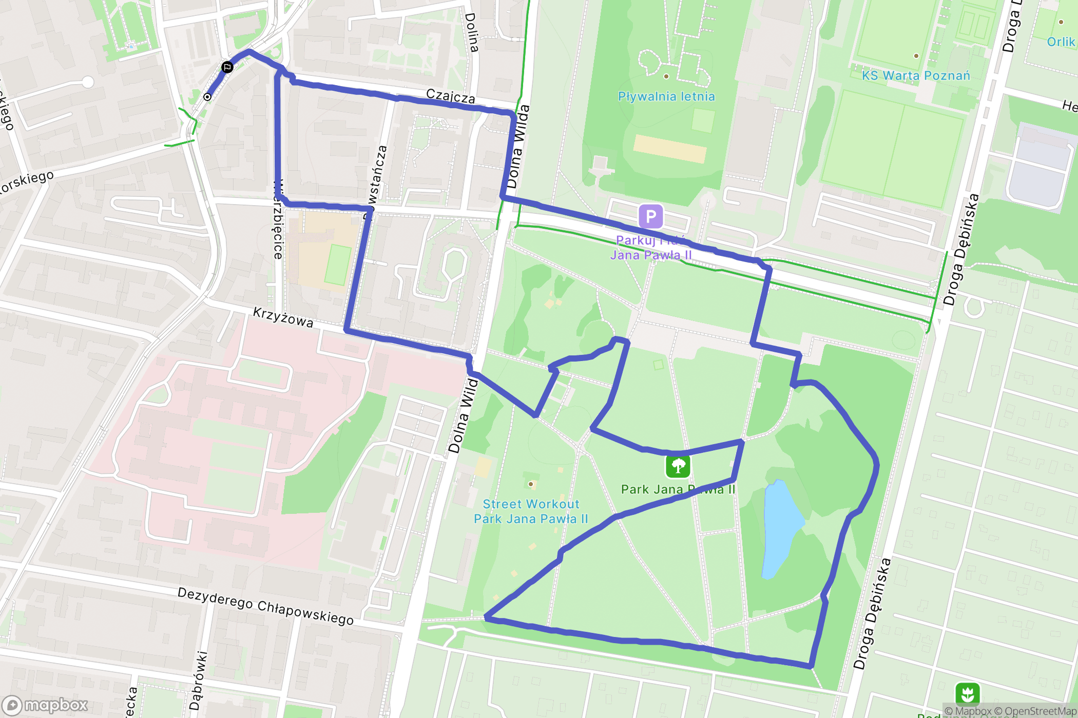 Poznań: mapa trasy - Poland