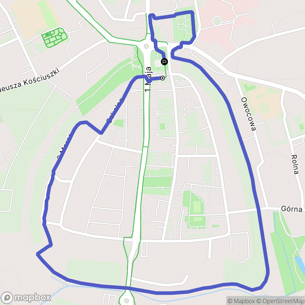 Pyrzyce: mapa trasy - Poland