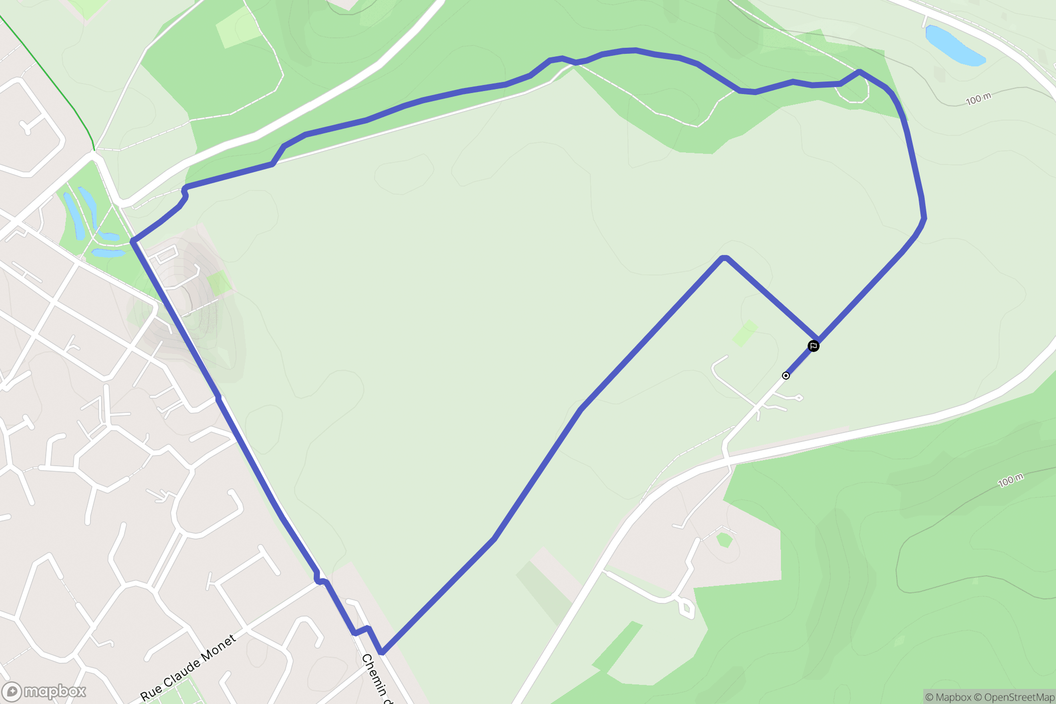 Bonsecours : carte du parcours de randonnée - France