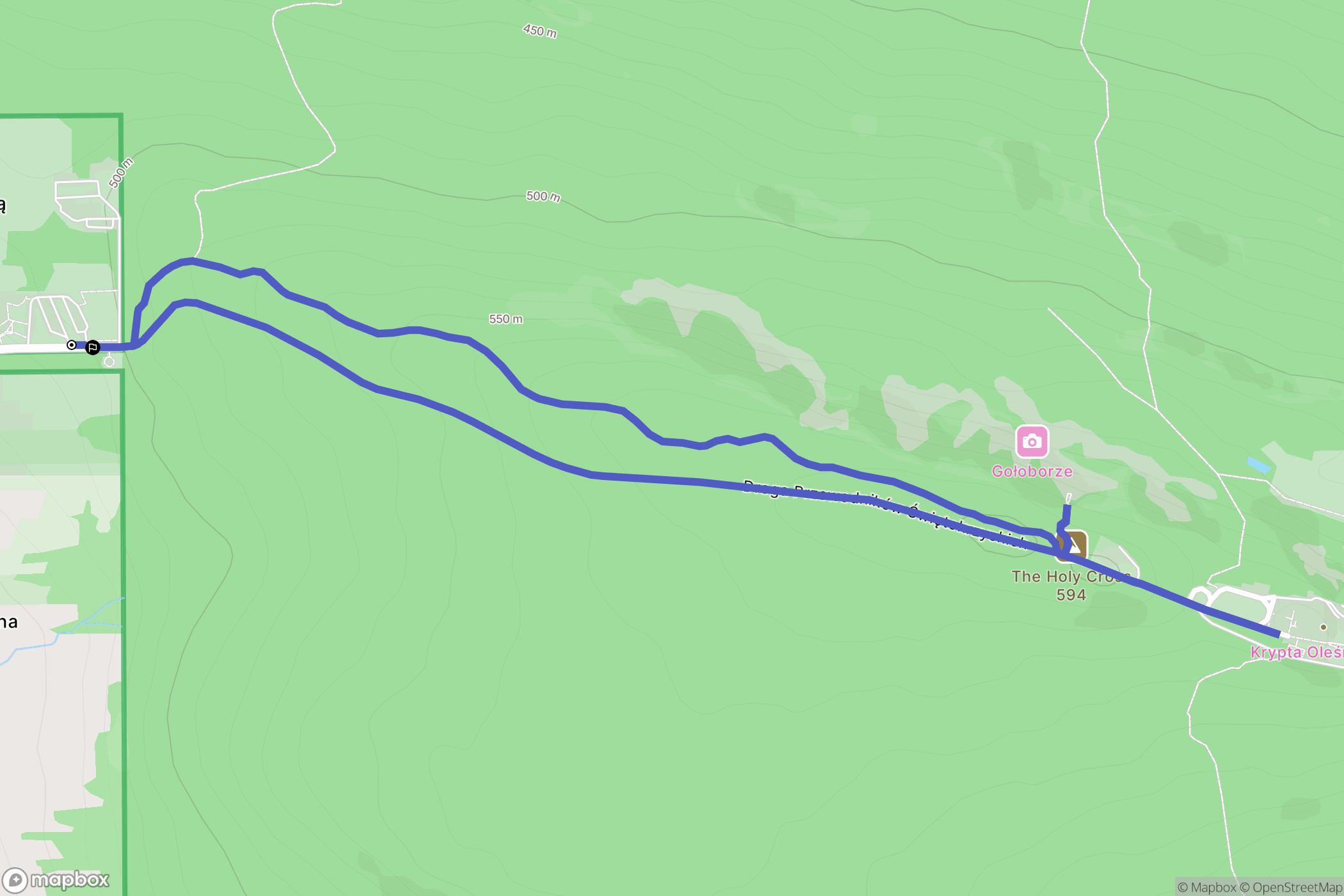 Nowa Słupia: mapa trasy - Poland