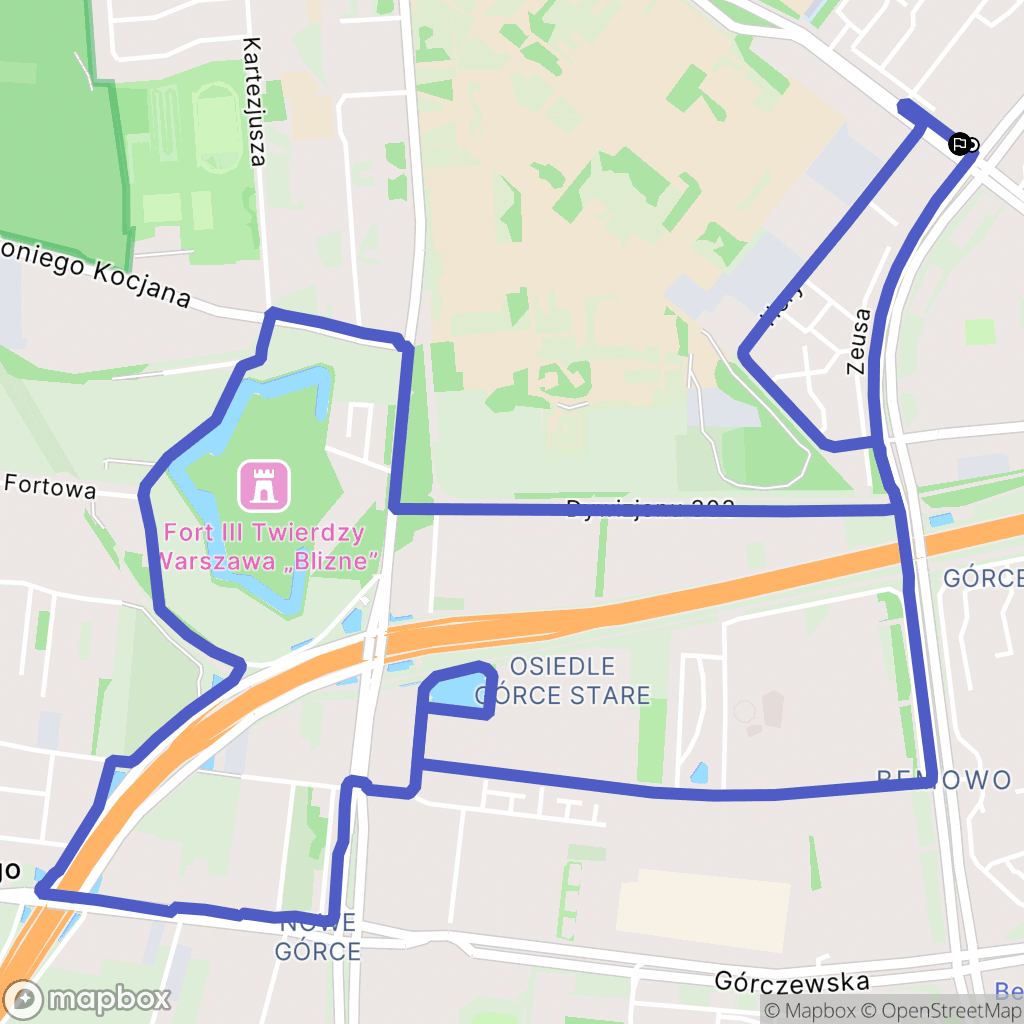 Warszawa: mapa trasy - Poland