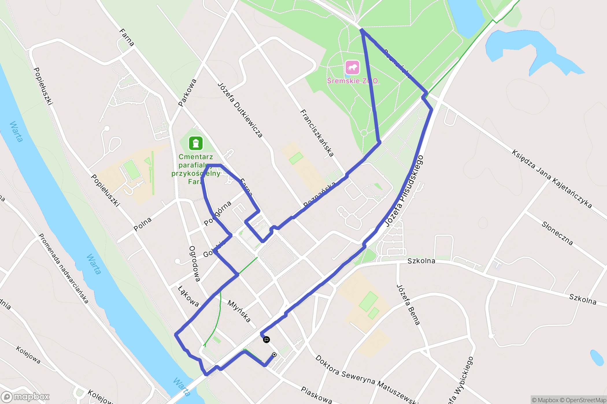 Śrem: mapa trasy - Poland
