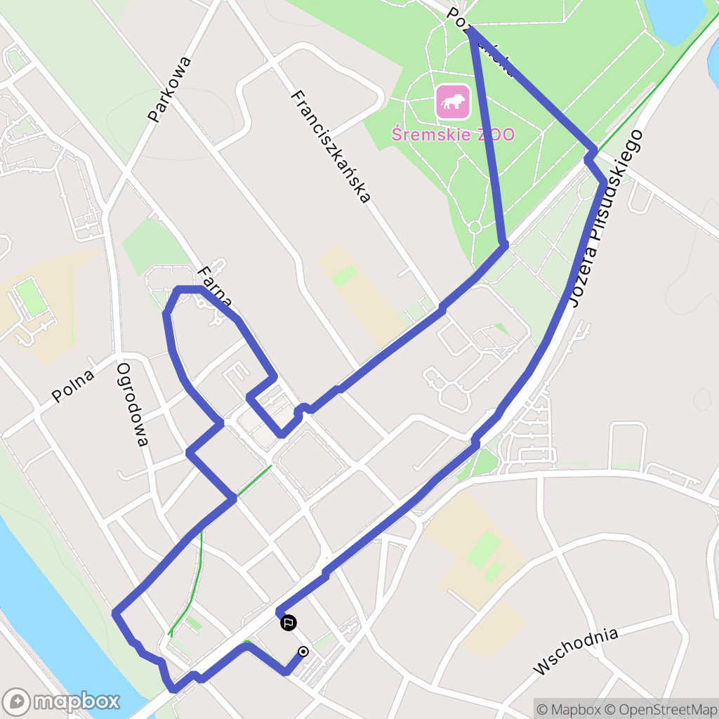 Śrem: mapa trasy - Poland
