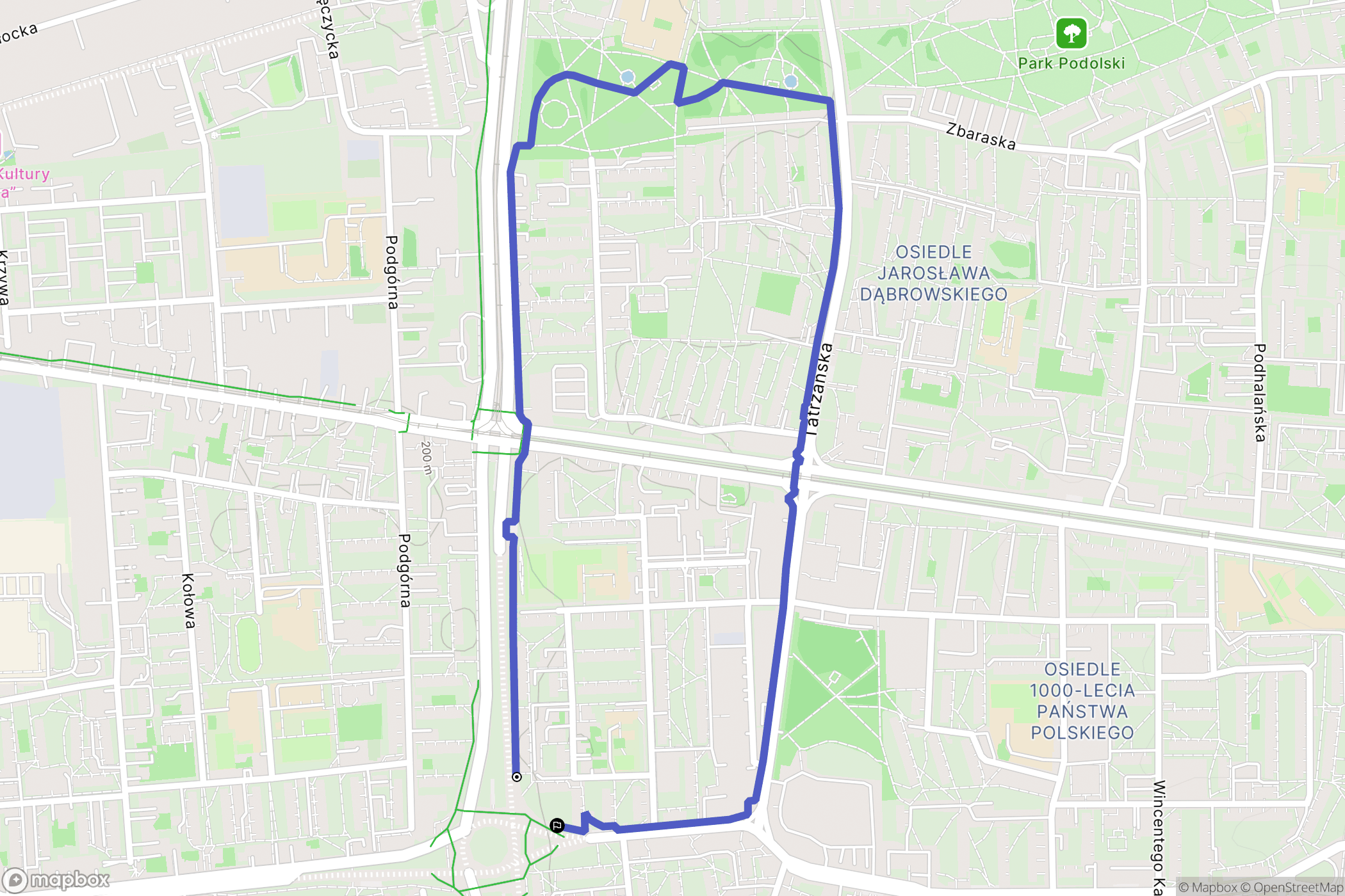Łódź: mapa trasy - Poland