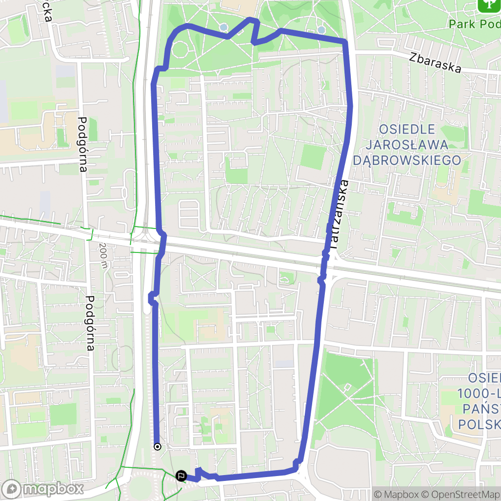 Łódź: mapa trasy - Poland
