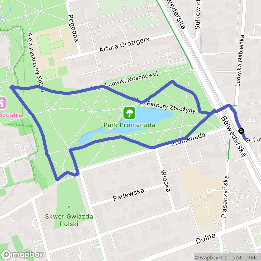 Warszawa: mapa trasy - Poland