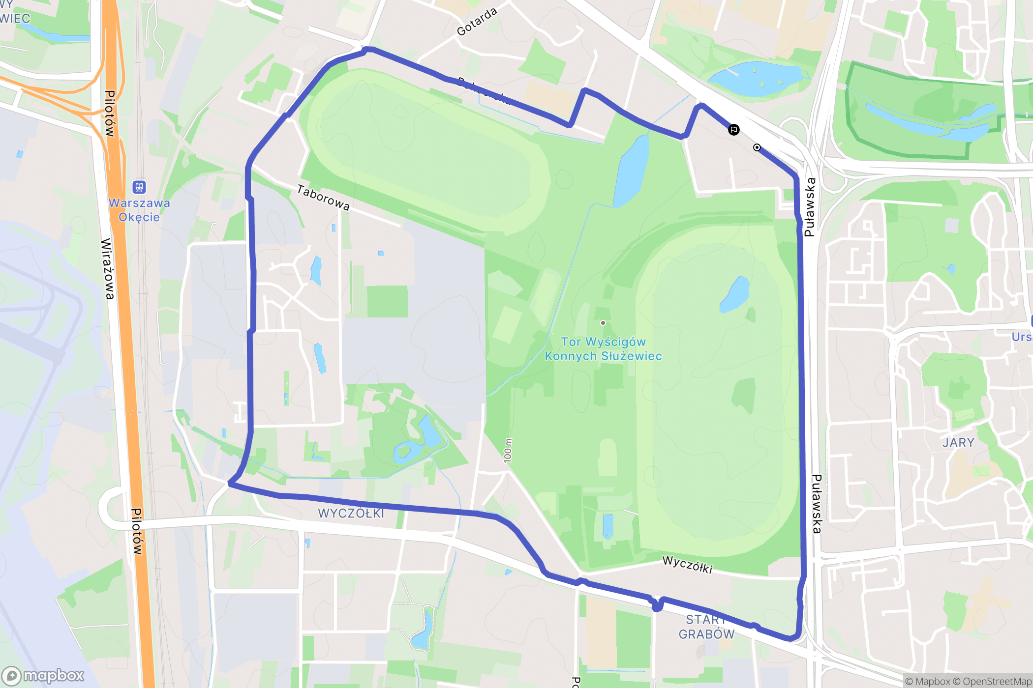 Warszawa: mapa trasy - Poland
