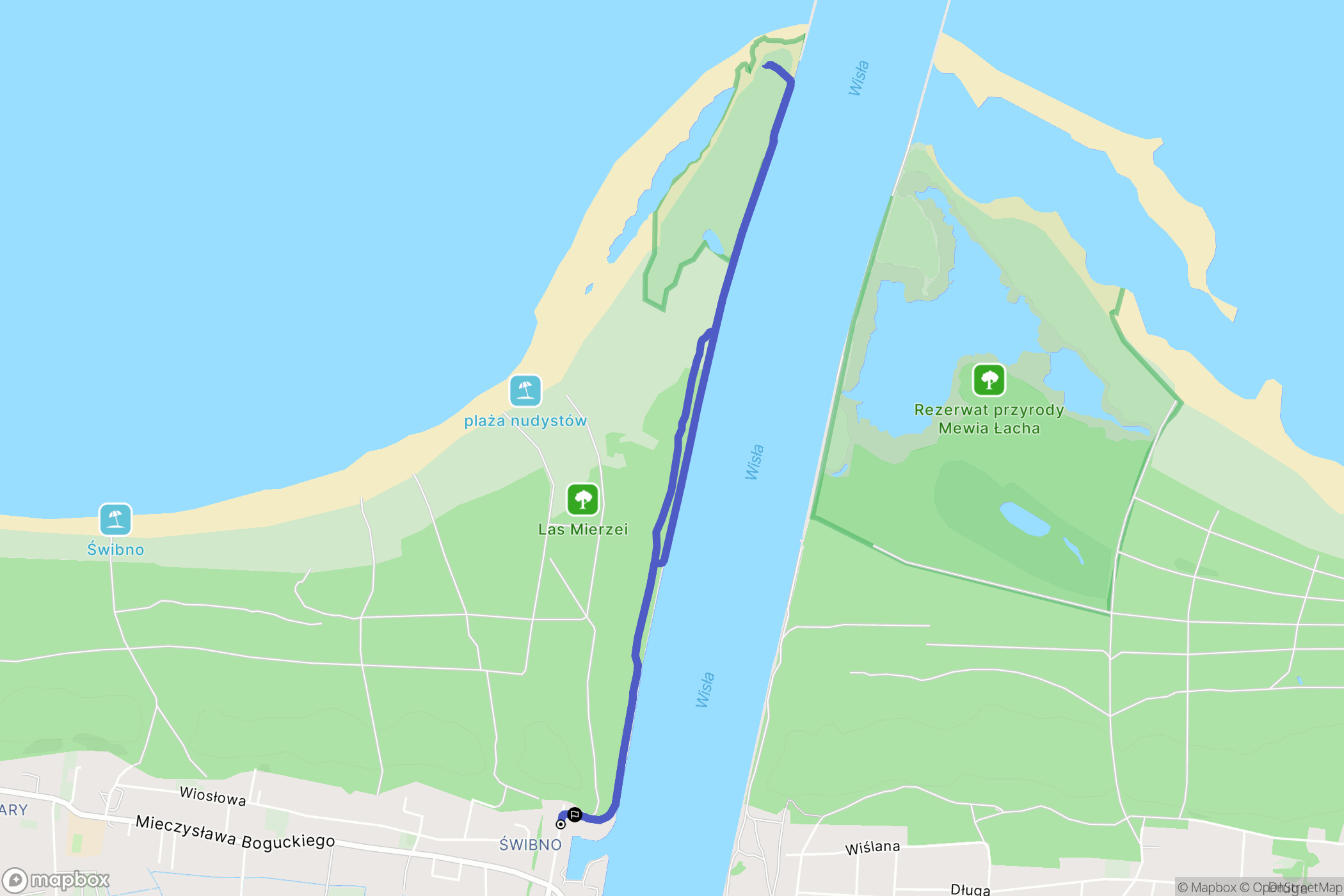 Gdańsk: mapa trasy - Poland