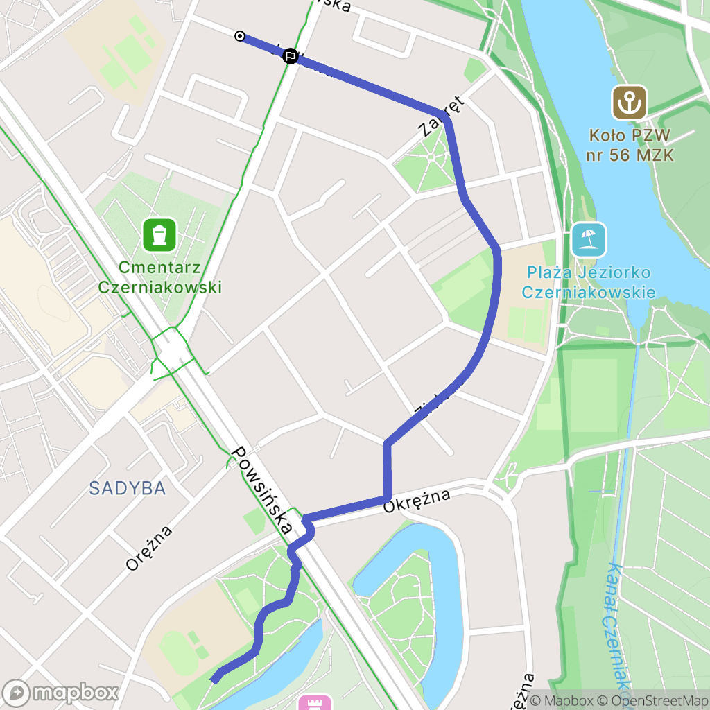 Warszawa: mapa trasy - Poland