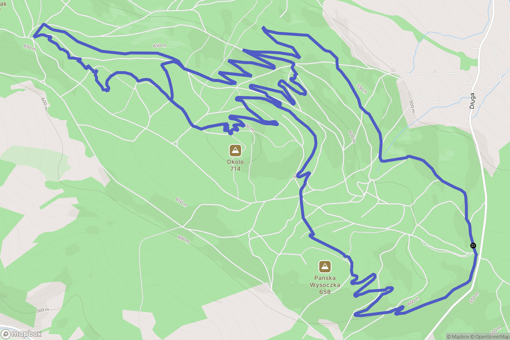 Chrośnica: mapa trasy - Poland