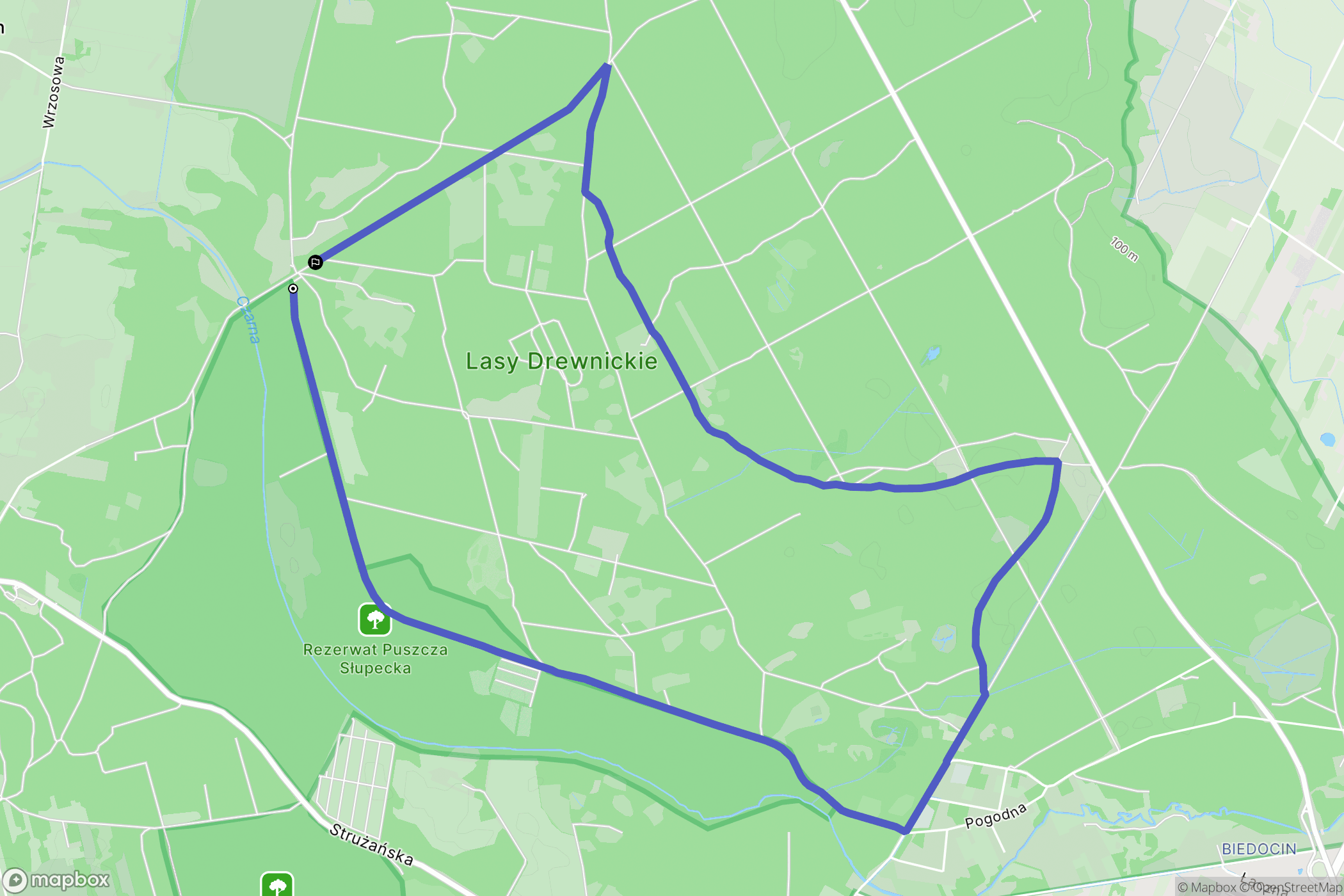 Stanisławów Pierwszy: mapa trasy - Poland