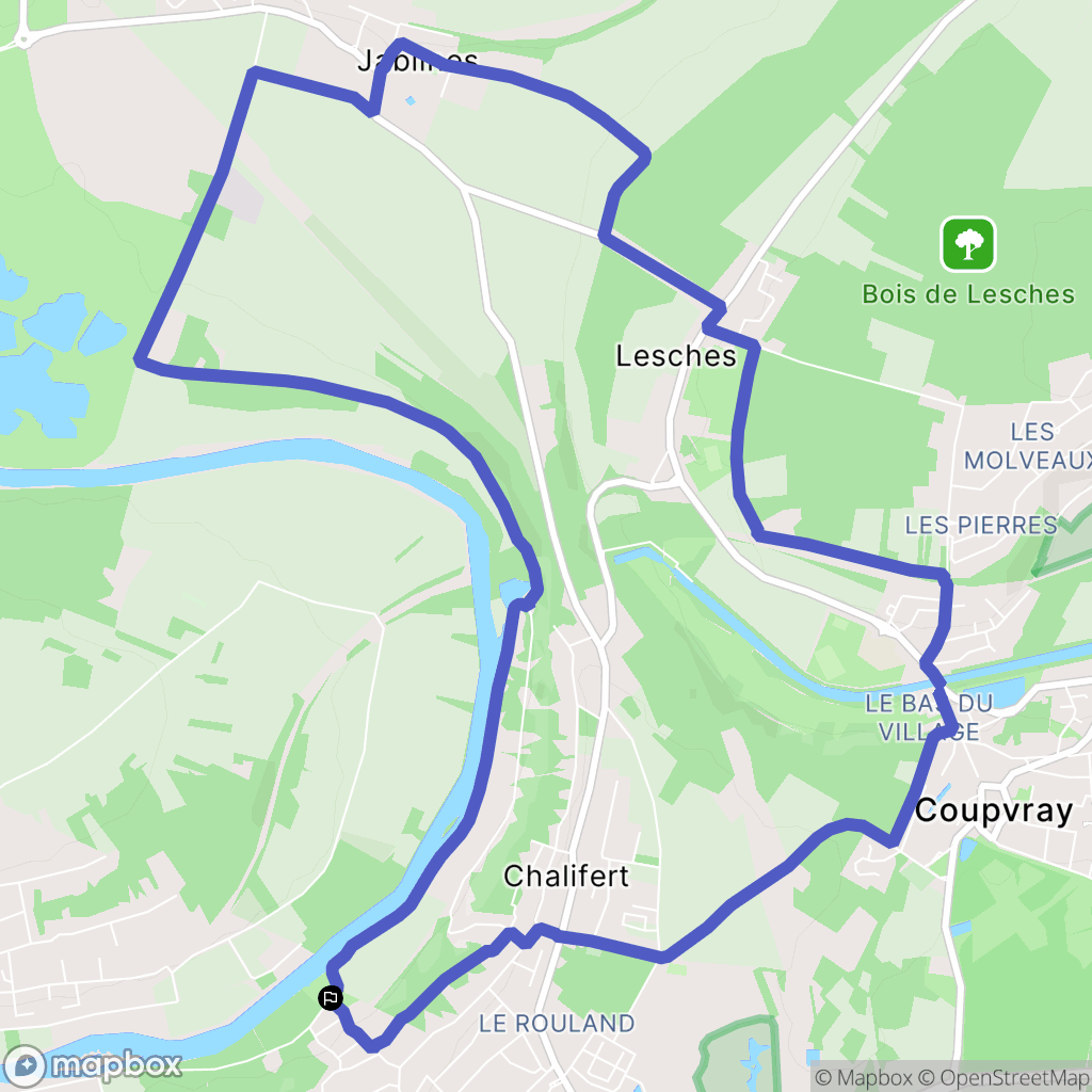 Chessy : carte du parcours de randonnée - France