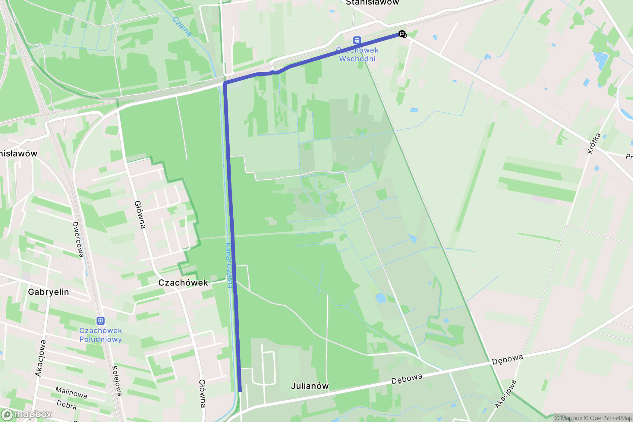 Czarny Las: mapa trasy - Poland