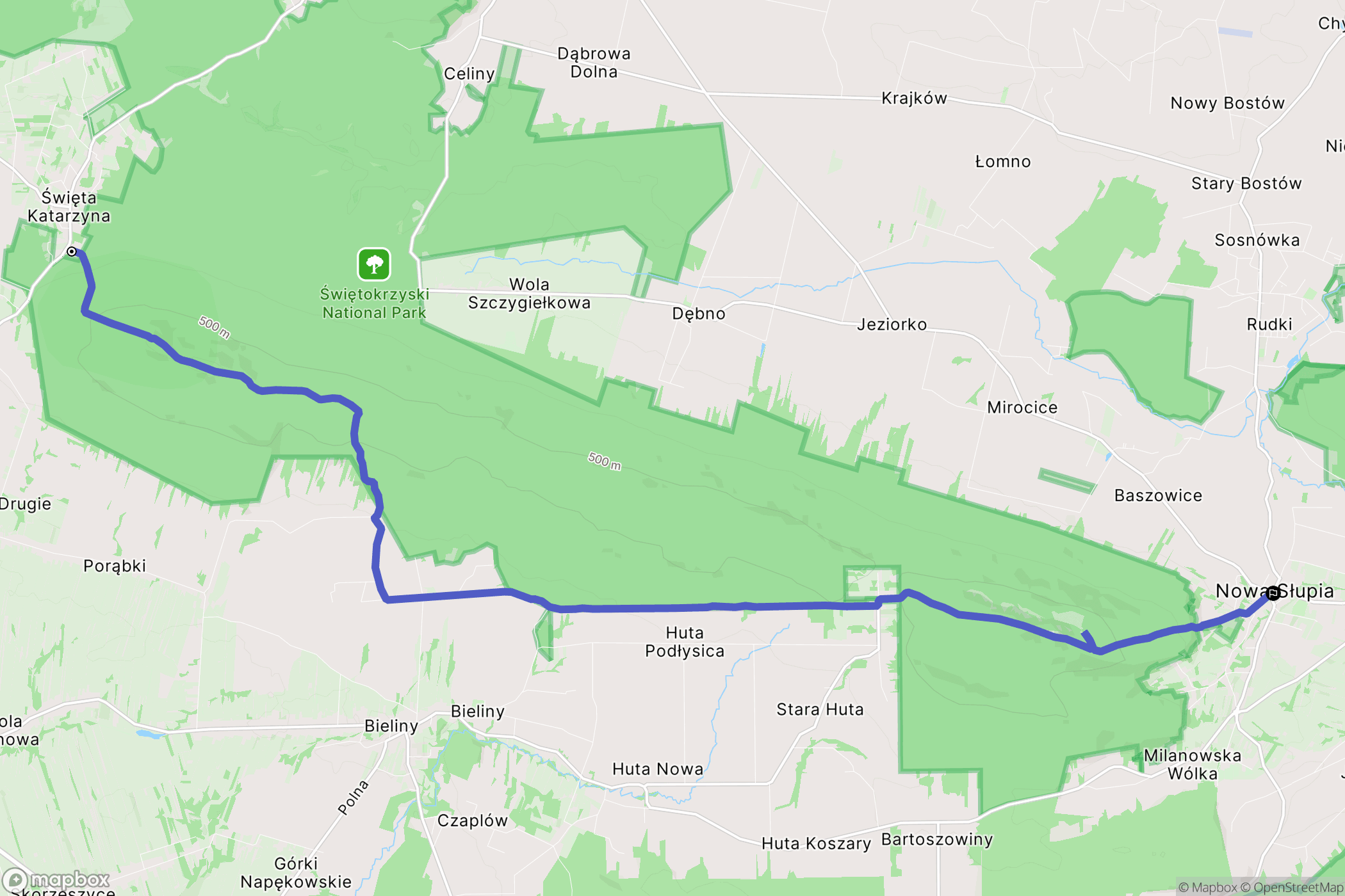 Święta Katarzyna: mapa trasy - Poland