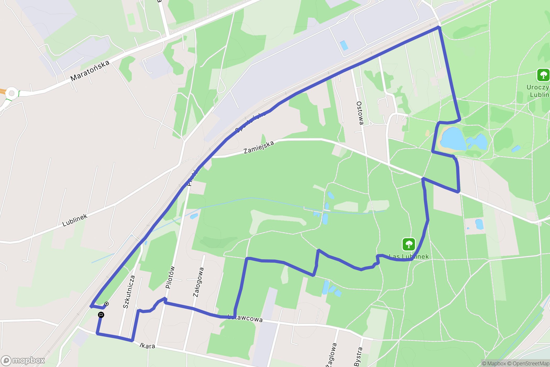 Łódź: mapa trasy - Poland