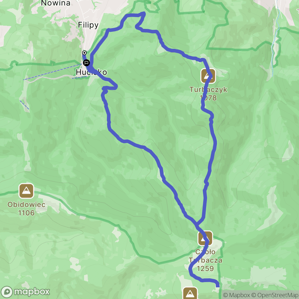Poręba Wielka: mapa trasy - Poland
