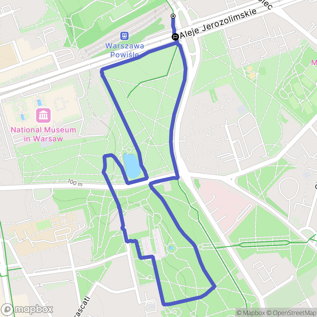 Warszawa: mapa trasy - Poland