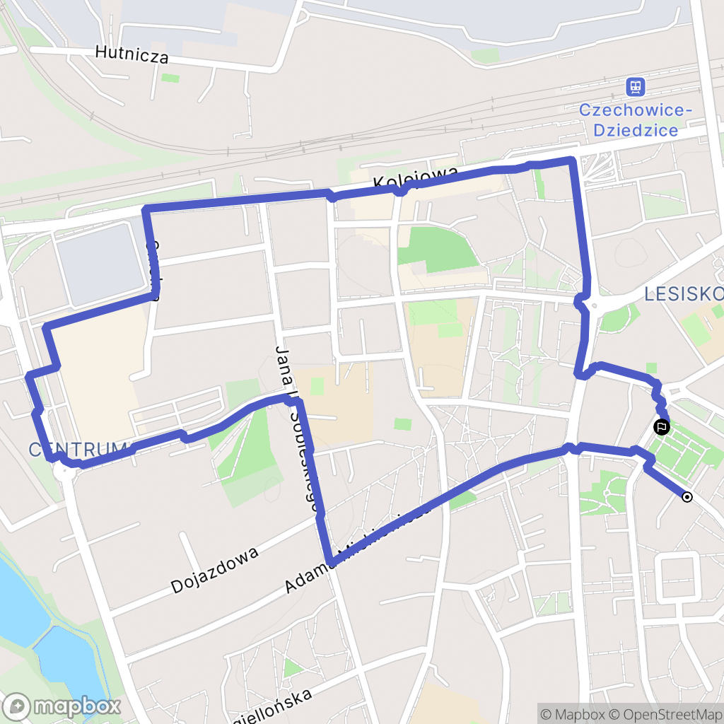 Czechowice-Dziedzice: mapa trasy - Poland