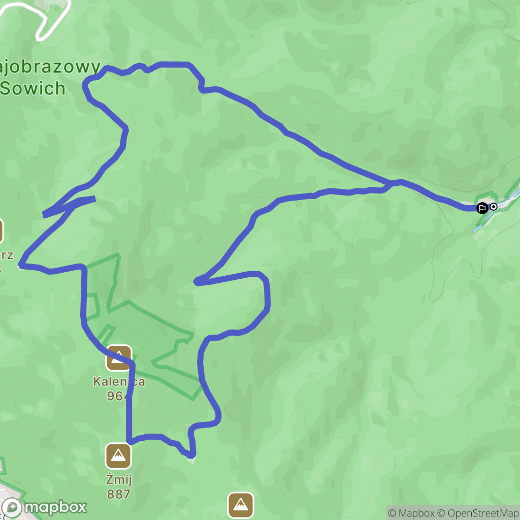 Bielawa: mapa trasy - Poland
