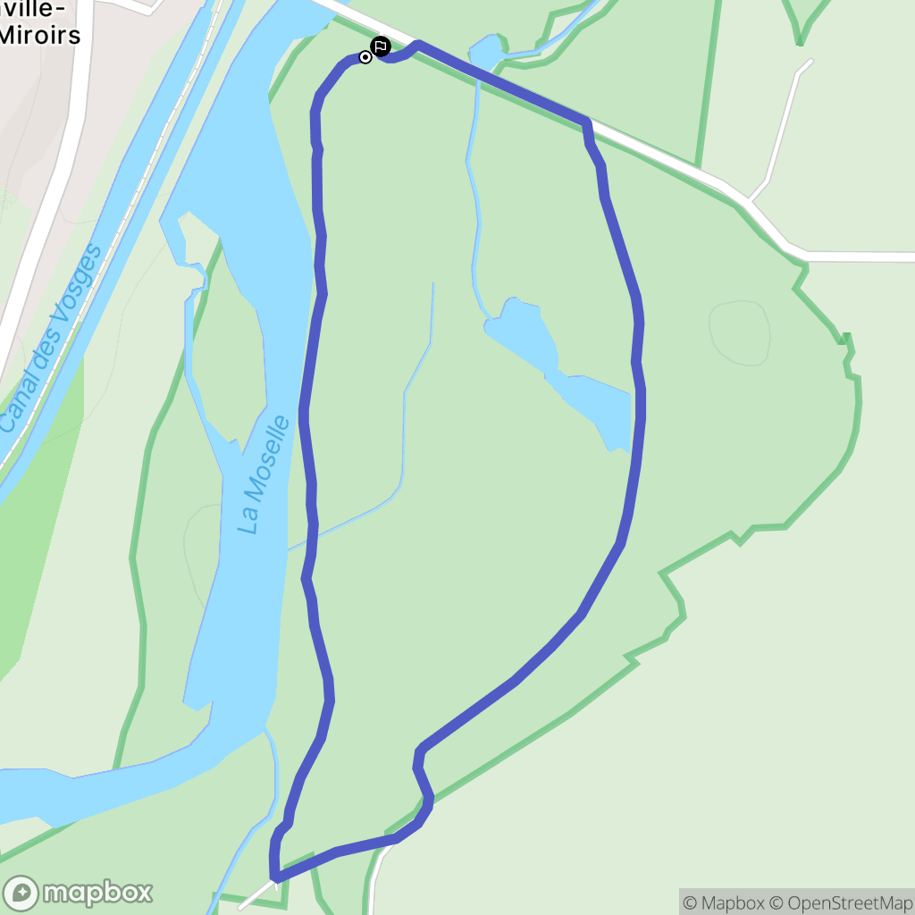 Bainville-aux-Miroirs : carte du parcours de randonnée - France