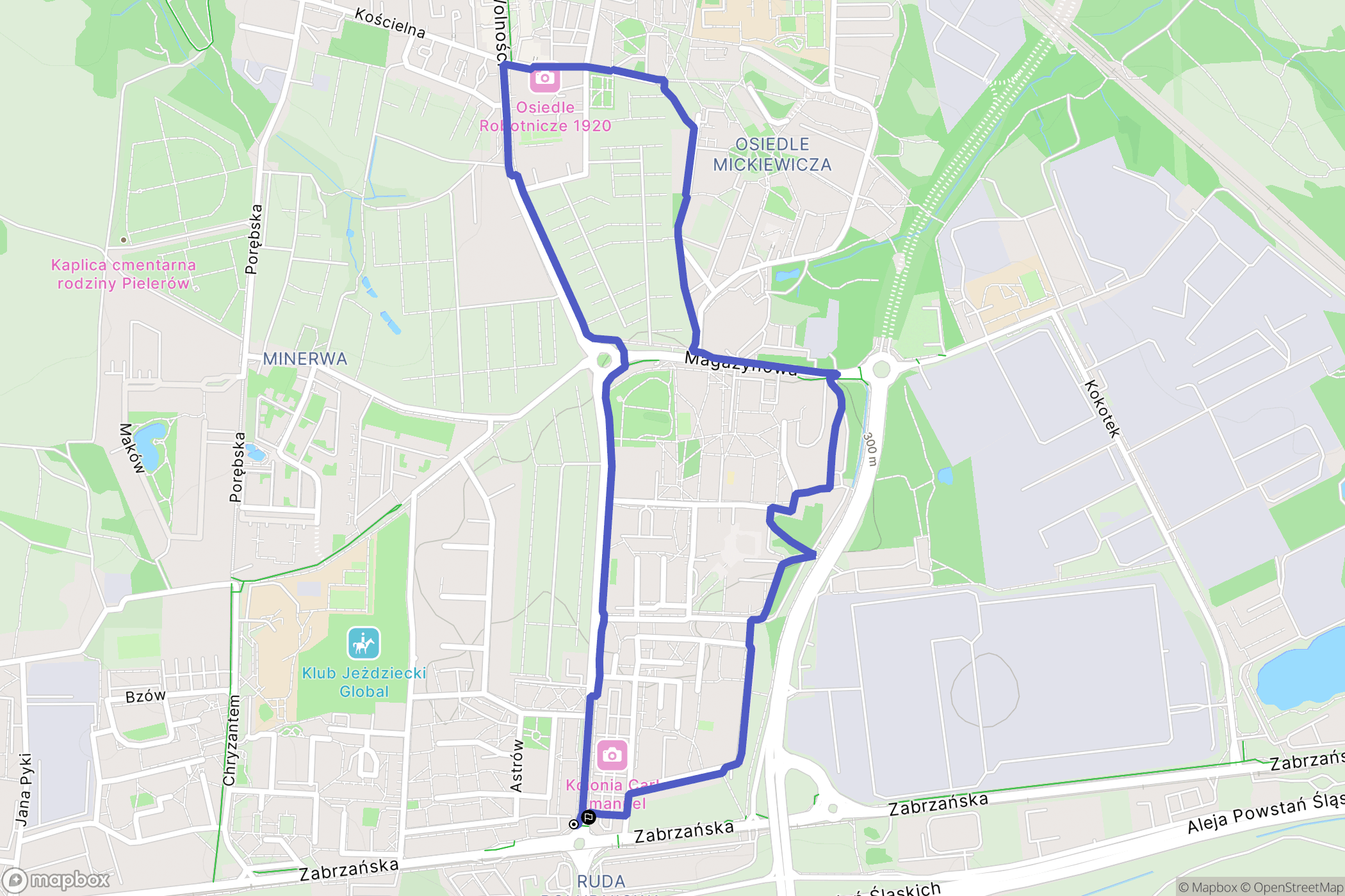 Ruda Śląska: mapa trasy - Poland