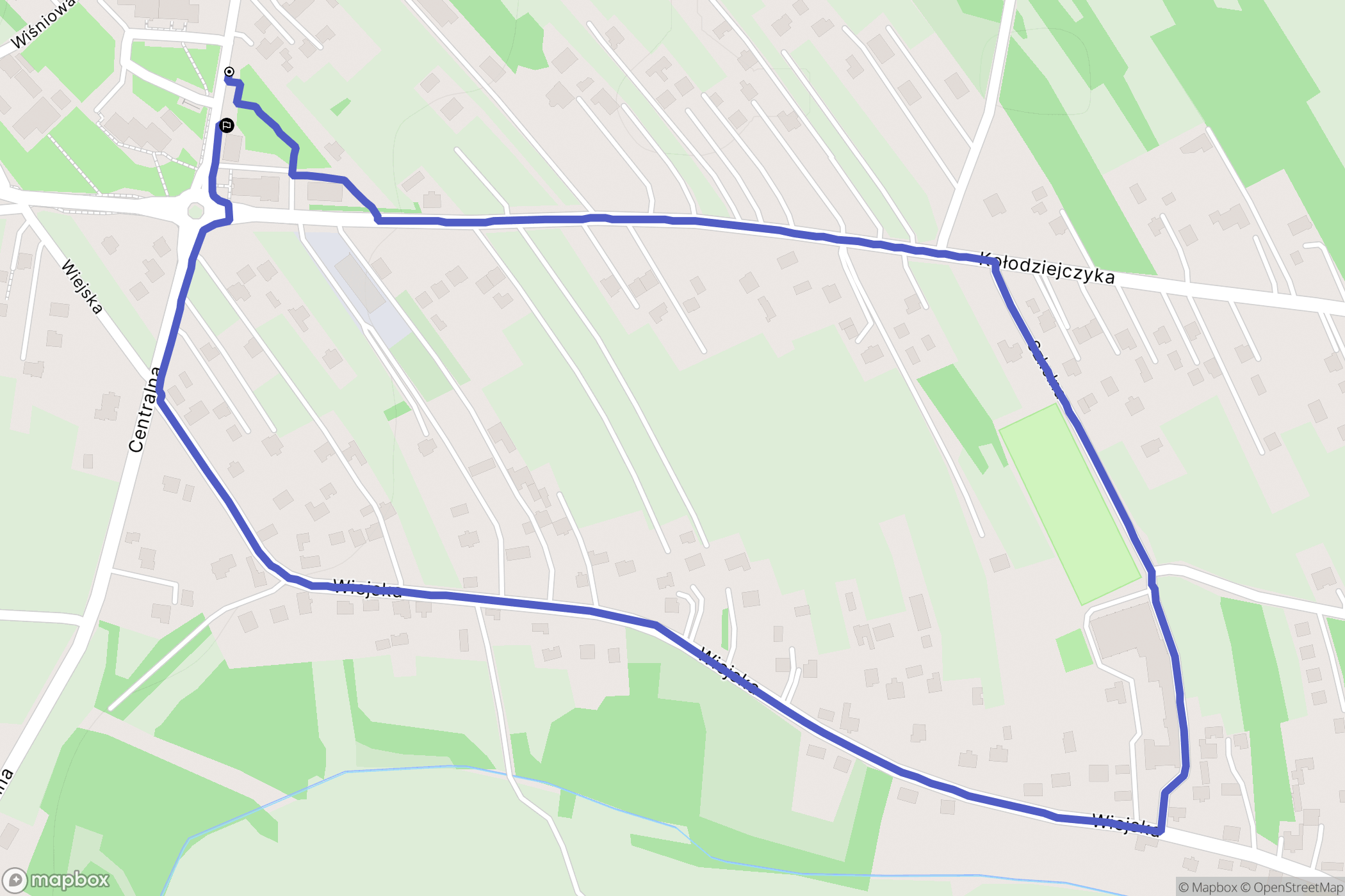 Kłaj: mapa trasy - Poland