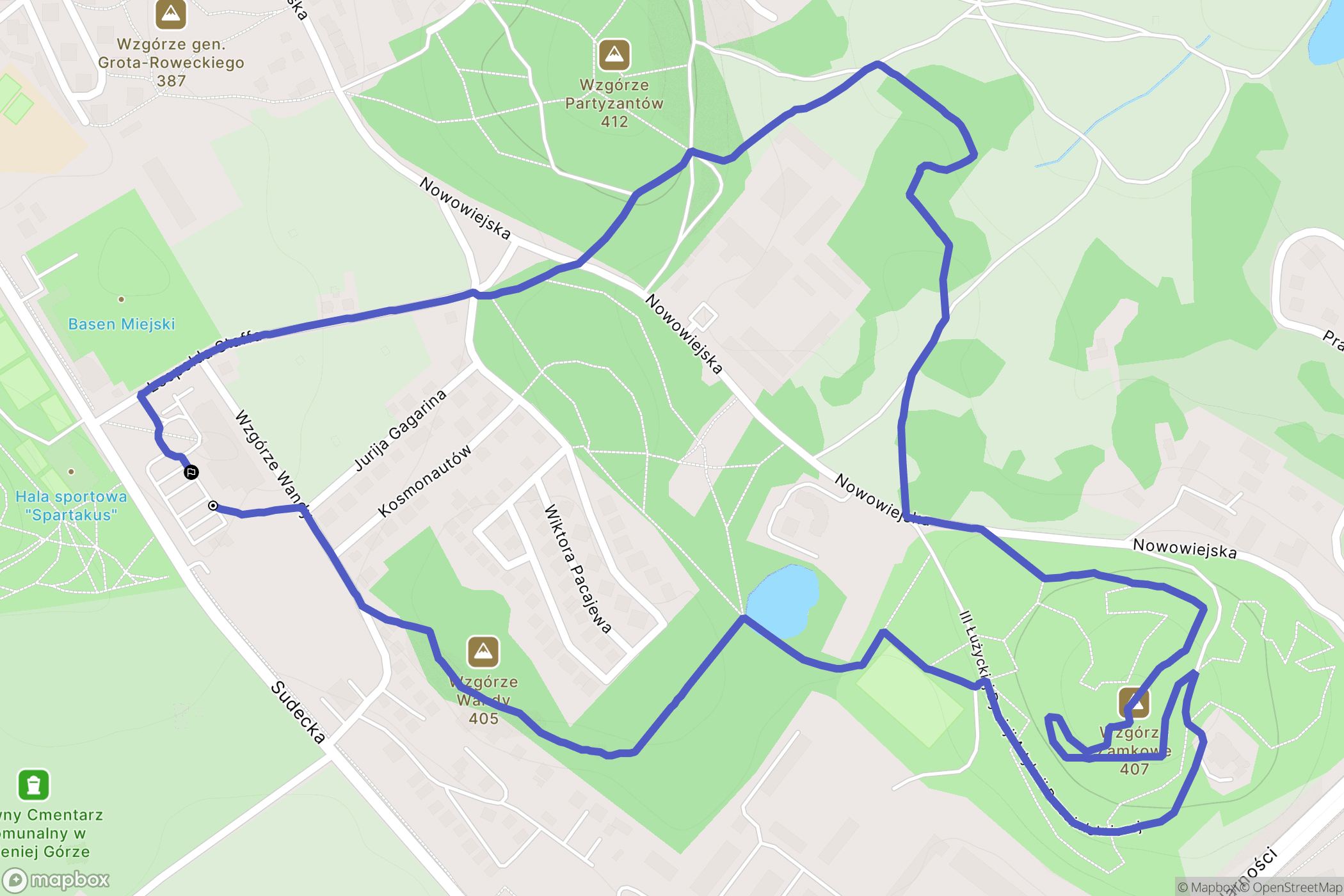 Jelenia Góra: mapa trasy - Poland