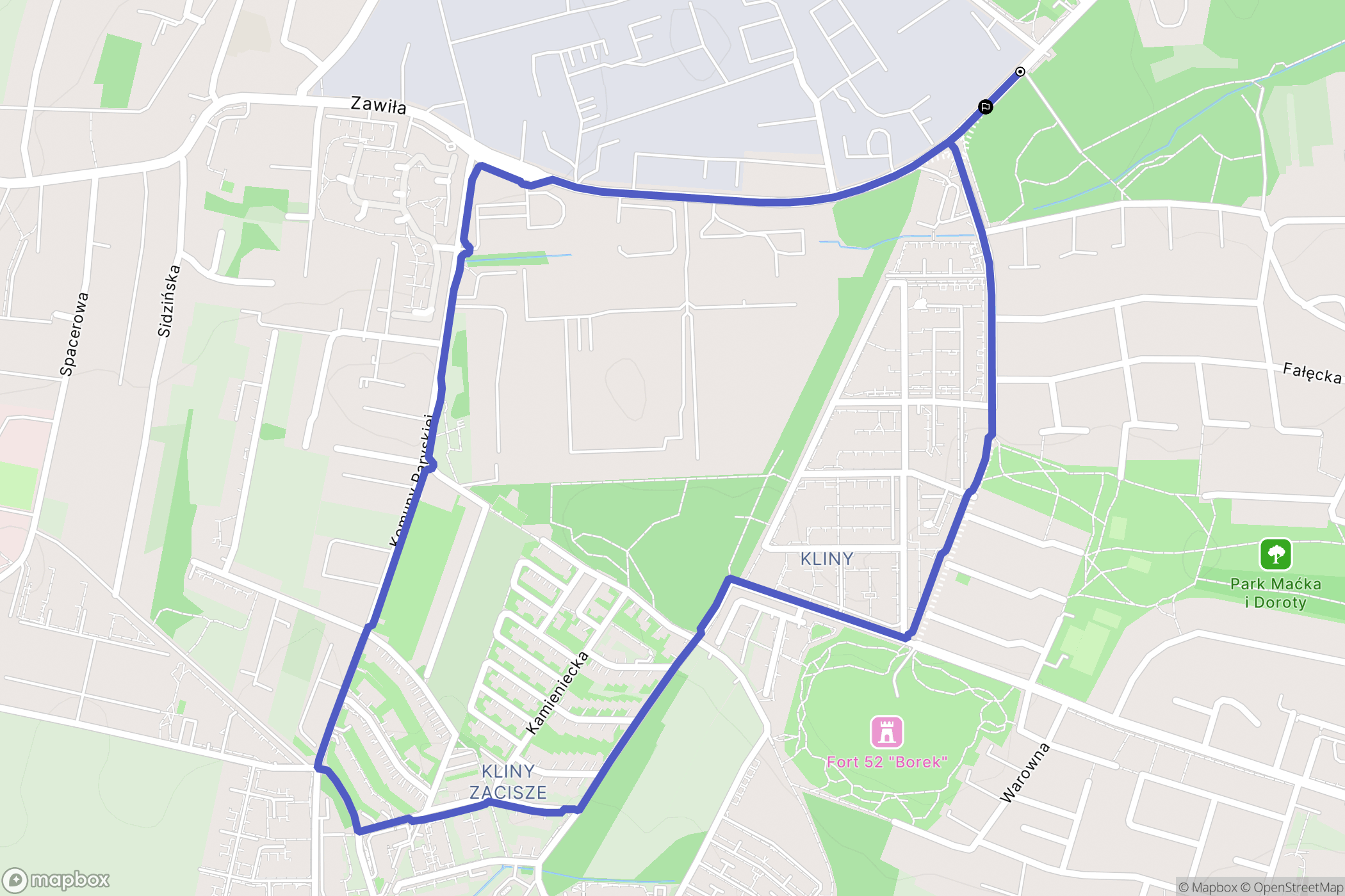Kraków: mapa trasy - Poland