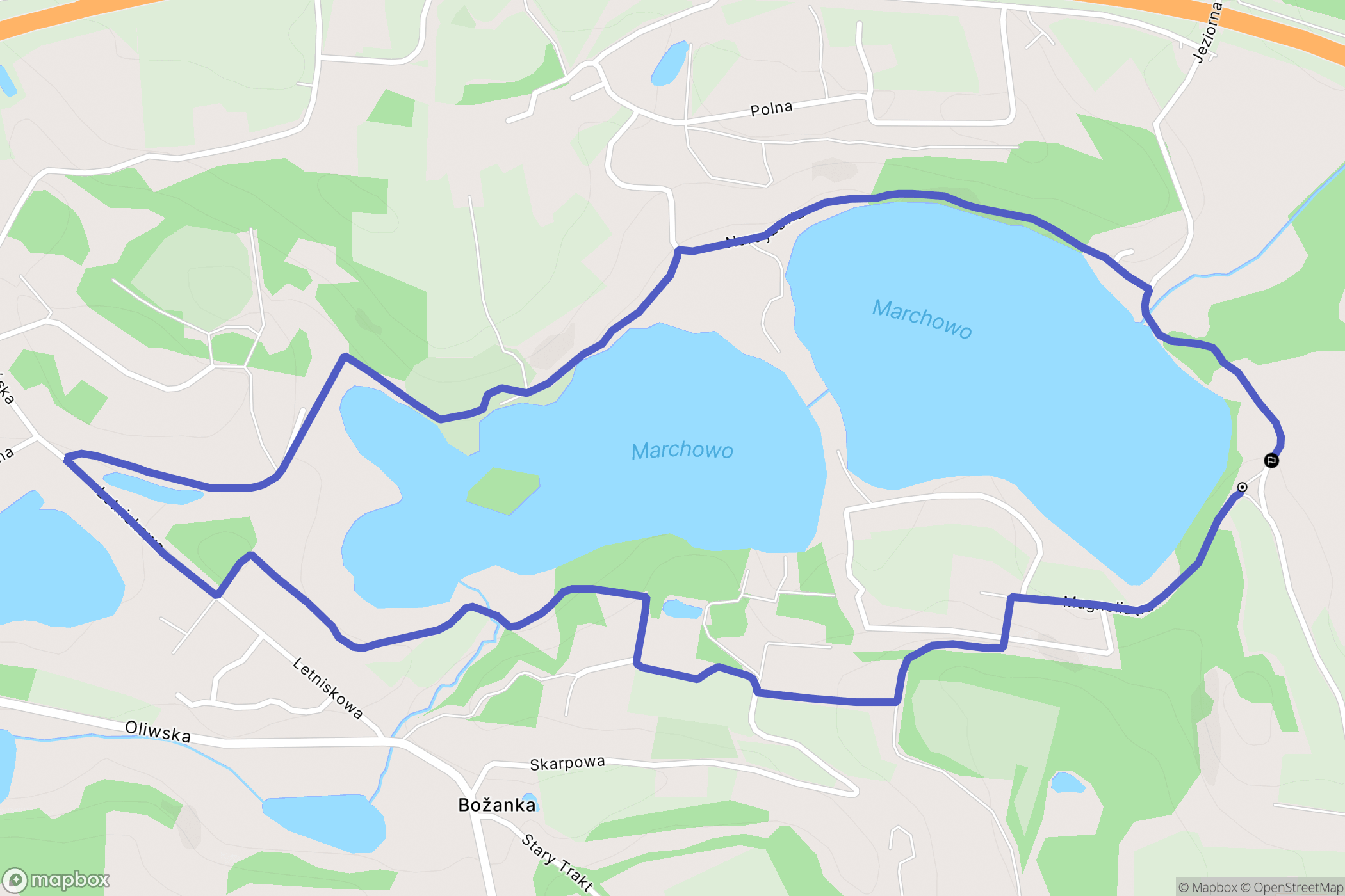Kielno: mapa trasy - Poland