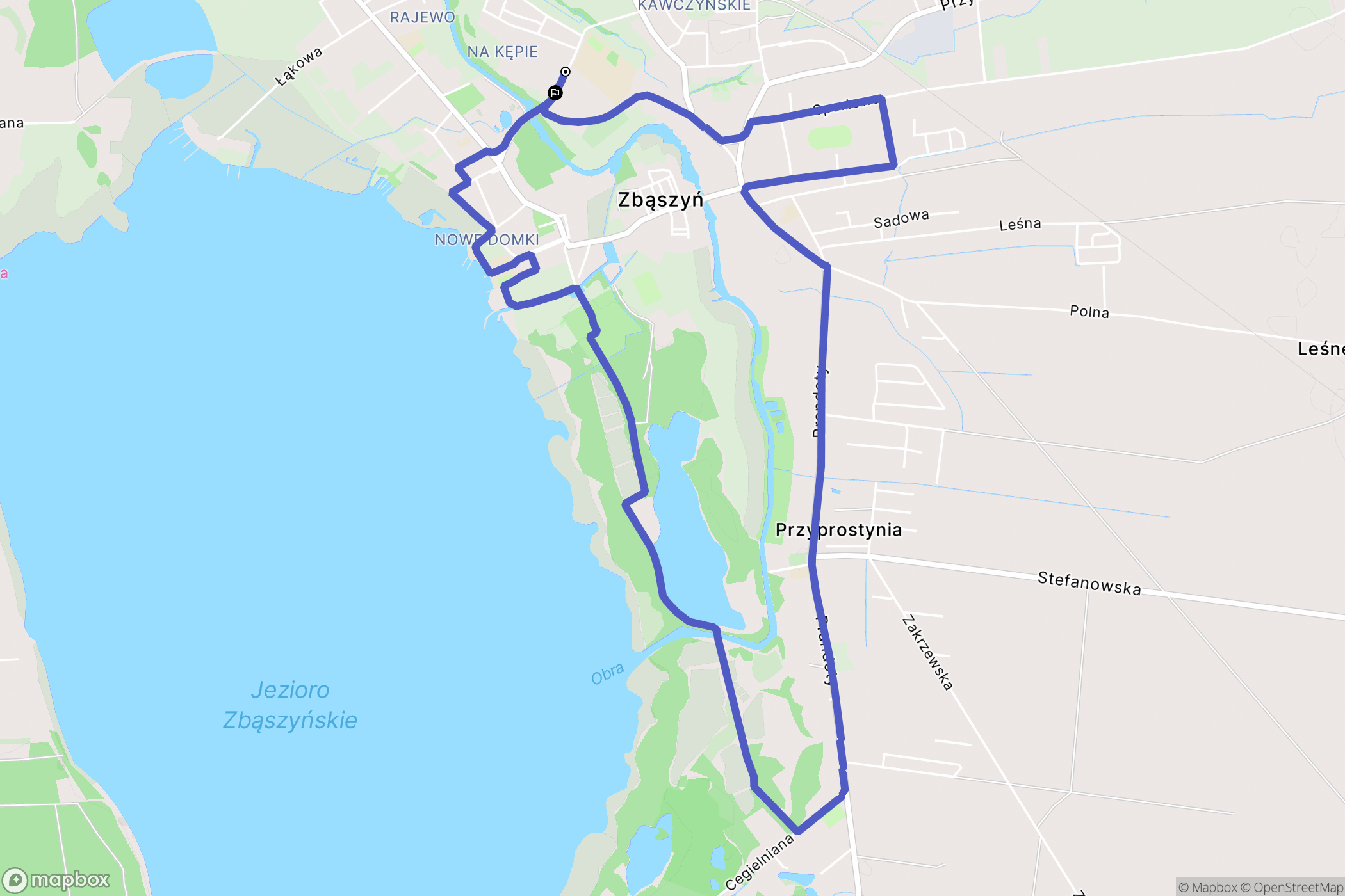 Zbąszyń: mapa trasy - Poland