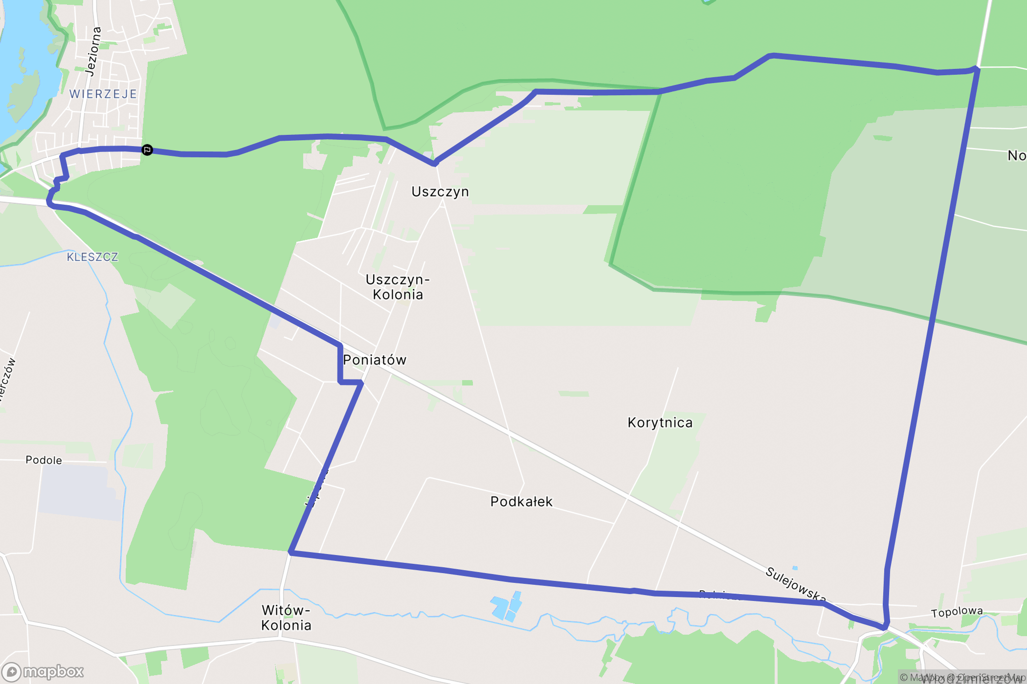 Piotrków Trybunalski: mapa trasy - Poland