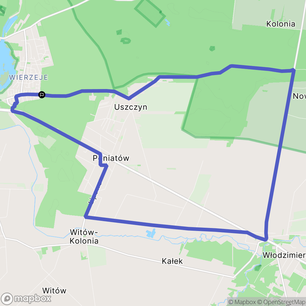 Piotrków Trybunalski: mapa trasy - Poland