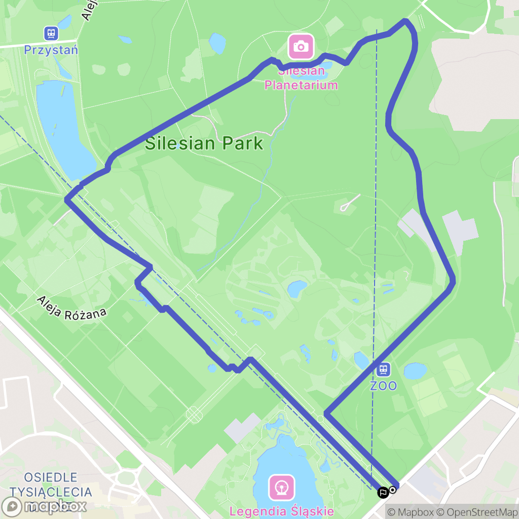 Katowice: mapa trasy - Poland